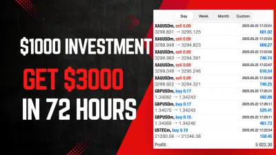 i will make you $3000 from your $1000 Deposit every 72 hours